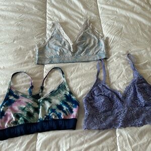 Pink Victoria’s Secret Brallets and Sport Bra Bundle. Set of Three.